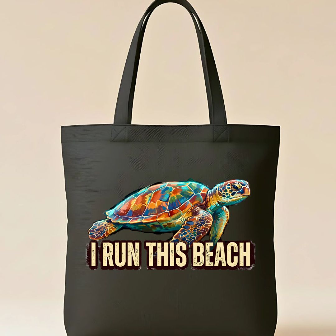 "I Run This Beach" Funny Sassy Beach Tote Bag