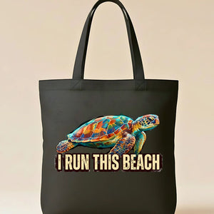"I Run This Beach" Funny Sassy Beach Tote Bag