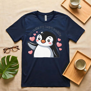 You Make My Heart Waddle Cute Duck Pun T-Shirt Couple Gift
