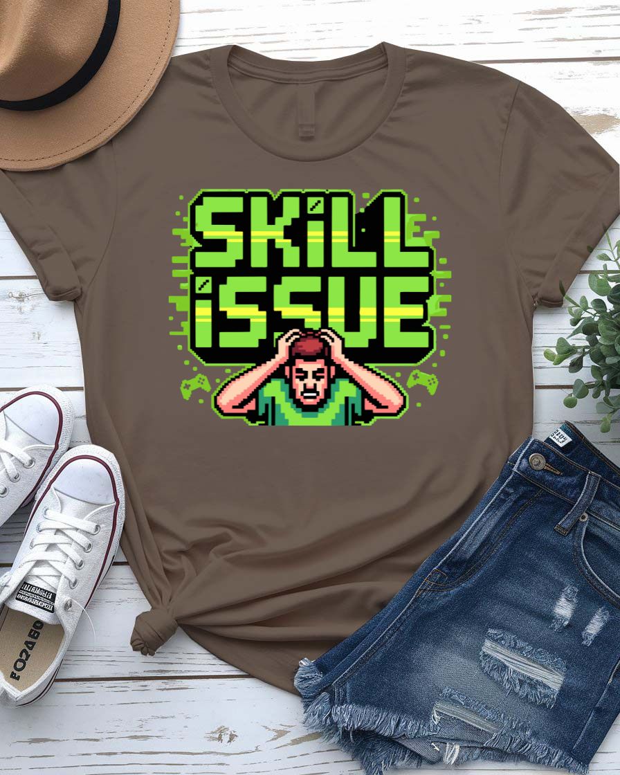 Skill Issue Gamer Graphic T-Shirt