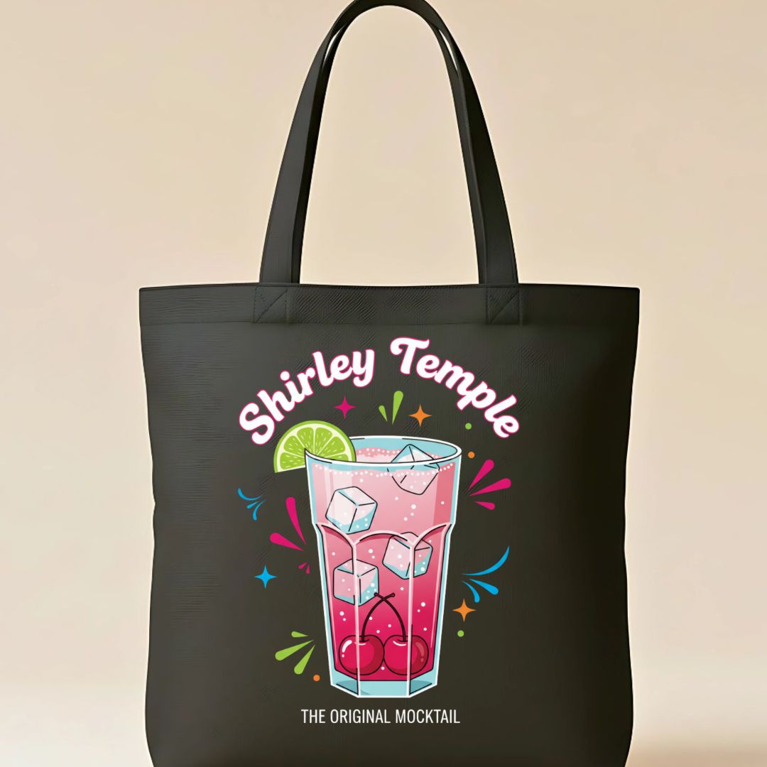 Shirley Temple Vintage Child Star &amp; Mocktail Tote Bag