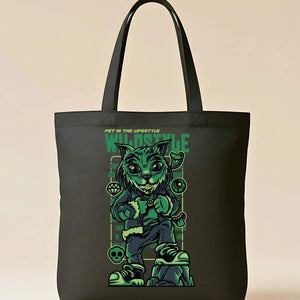 Wild Style Pattern Cotton Canvas Tote Bag