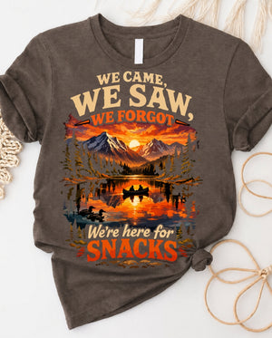 We came we saw we forgot t-shirt with vintage typography design