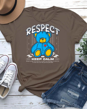 Respect Streetwear Tee with hands meeting in firm clasp on model