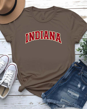 Minimalist Indiana State Outline T-Shirt