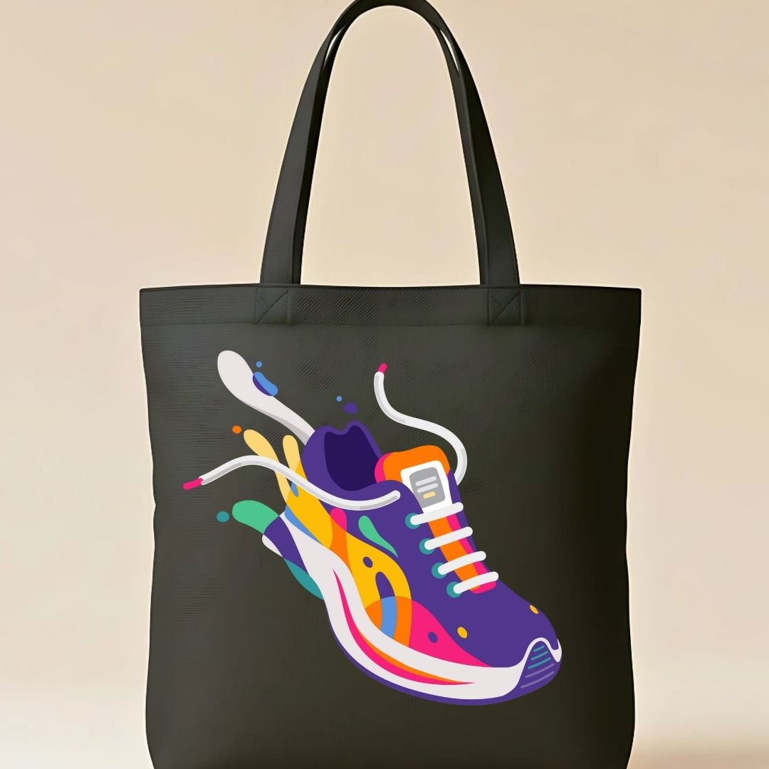 Color Joggers Bacon Me Crazy Tote Bag - Vibrant Stripe Graphic Tote
