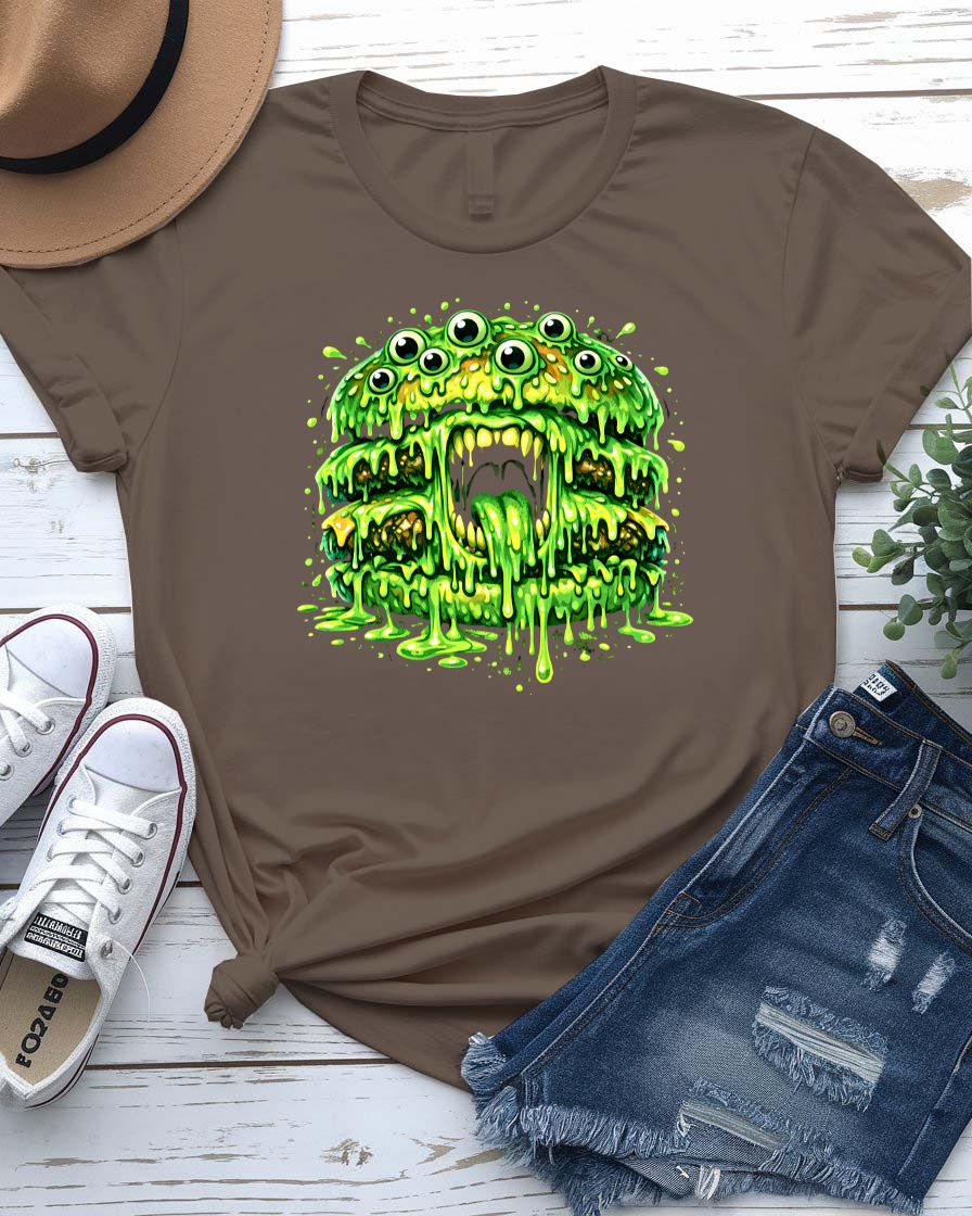 Alien Burger Graphic Streetwear T-Shirt