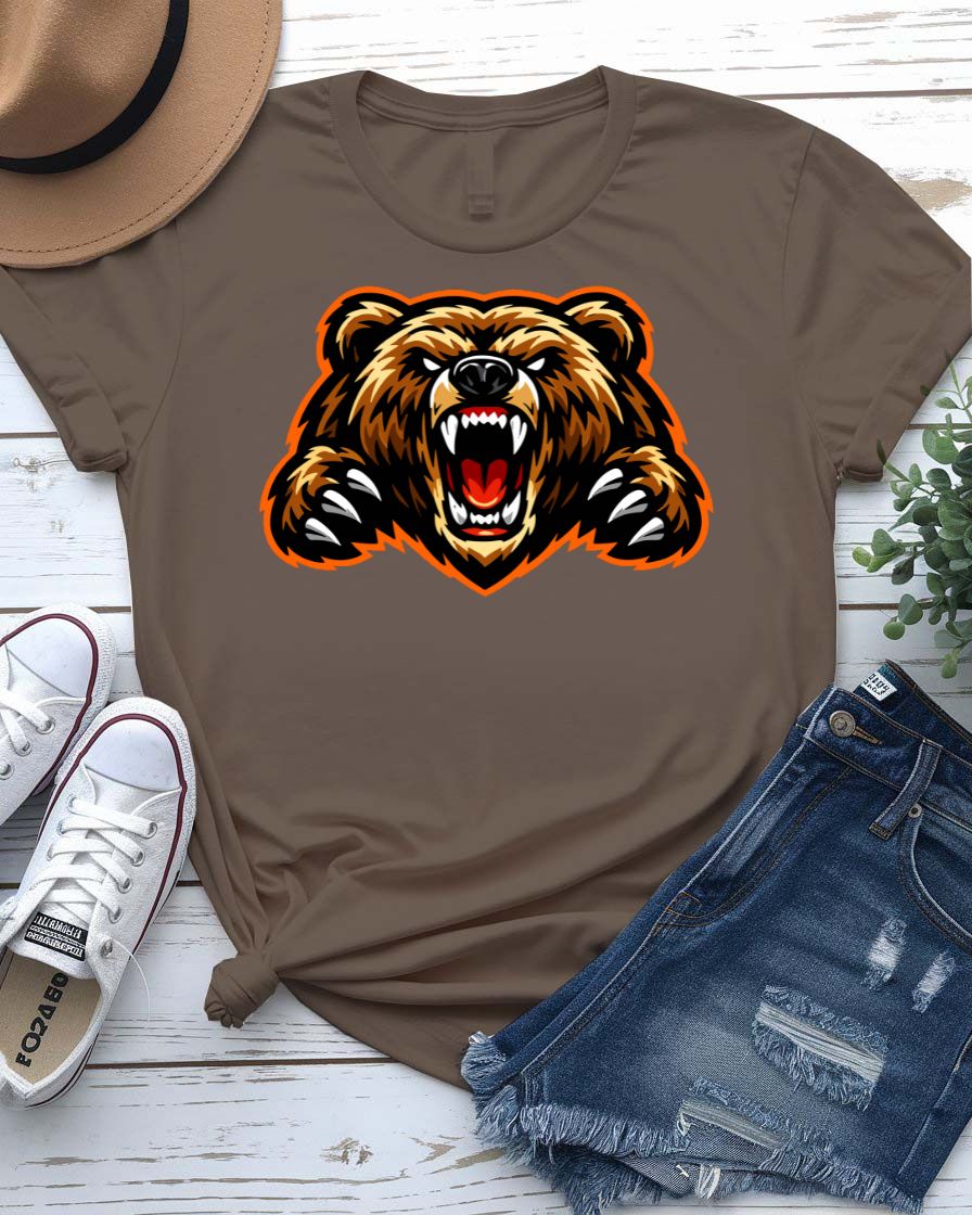 Angry Bear Graphic T-Shirt