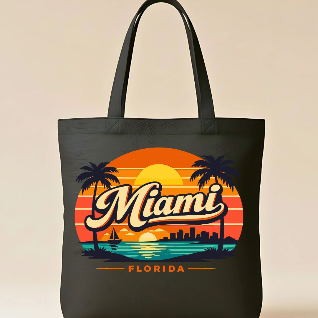 Miami Best Selling Retro Graphic Tote Bag