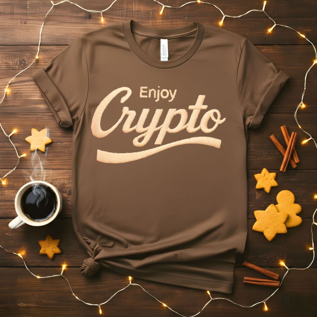 "Enjoy Crypto" Parody Funny T-Shirt for Bitcoin Fans