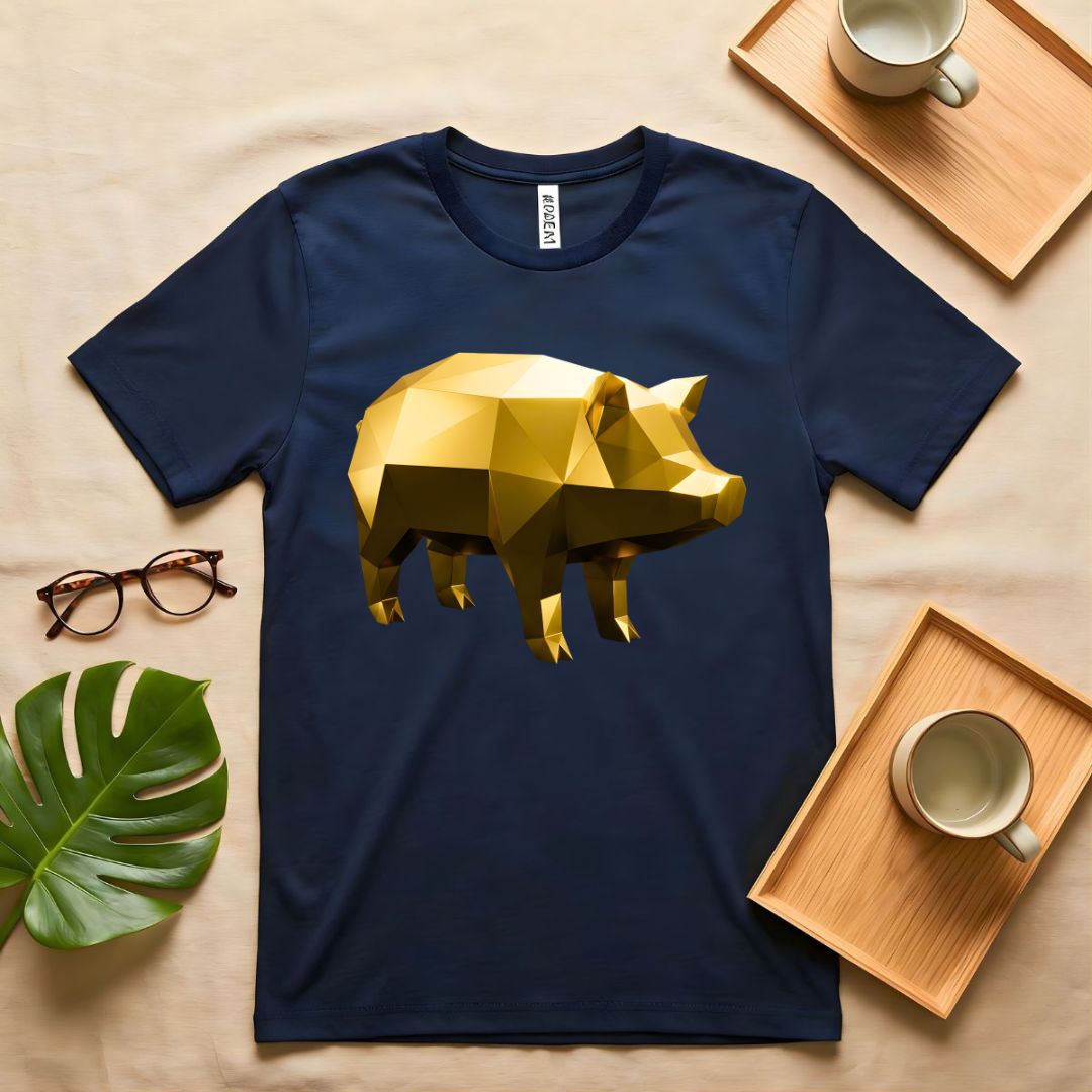 Gold Ceramic Piggy Bank Meme T-Shirt