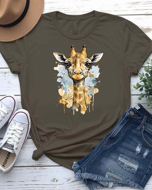 Cute zebra tee striped animal face with big eyes graphic