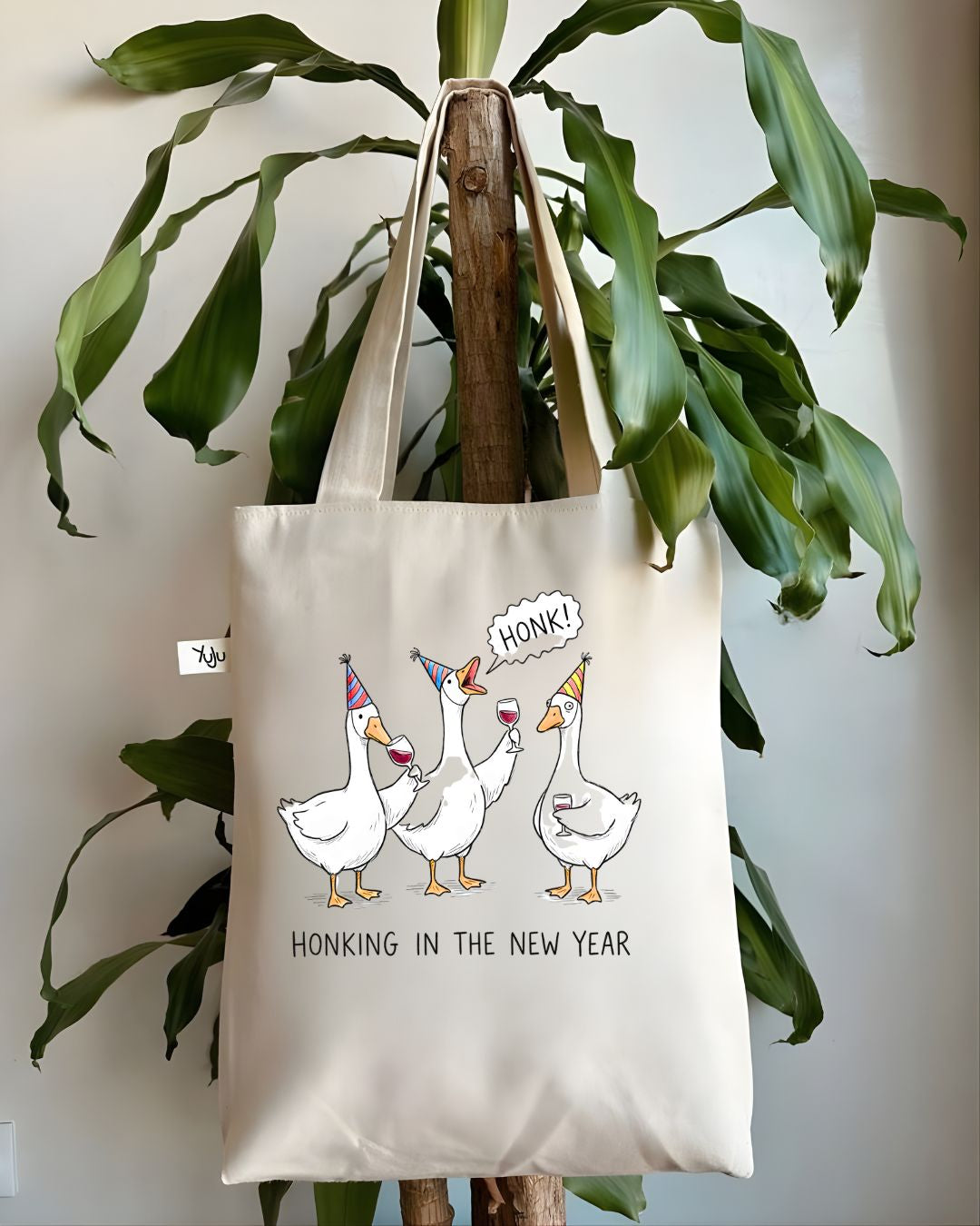 Hoking The New Year Goose Funny Typo Humor Tote Bag