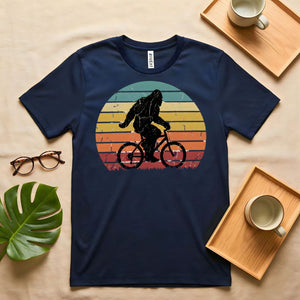 Big Foot Cycle Lover Vintage Mountain Biking T-Shirt