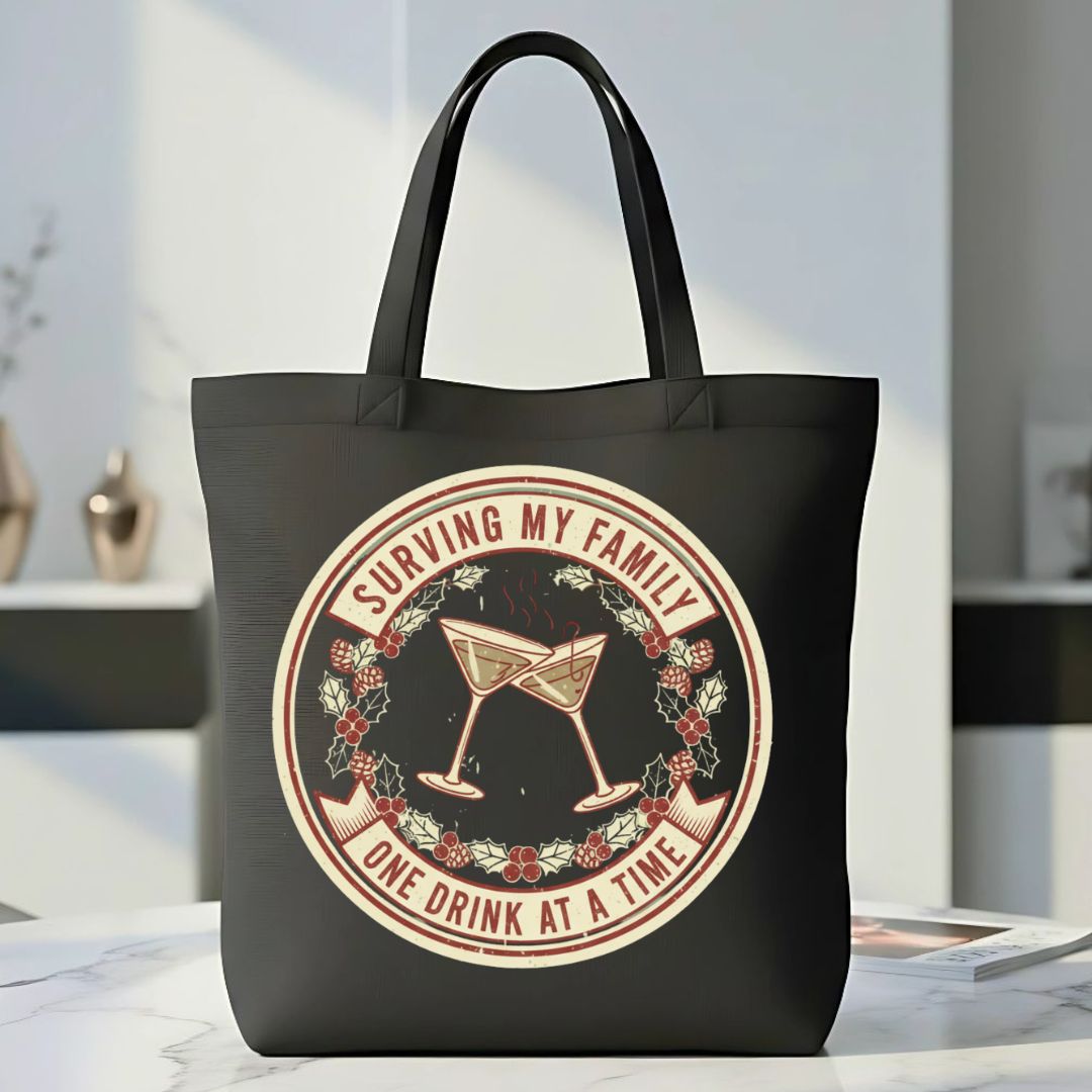 Serving My Family Funny Household Management Tote Bag