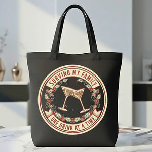 Serving My Family Funny Household Management Tote Bag