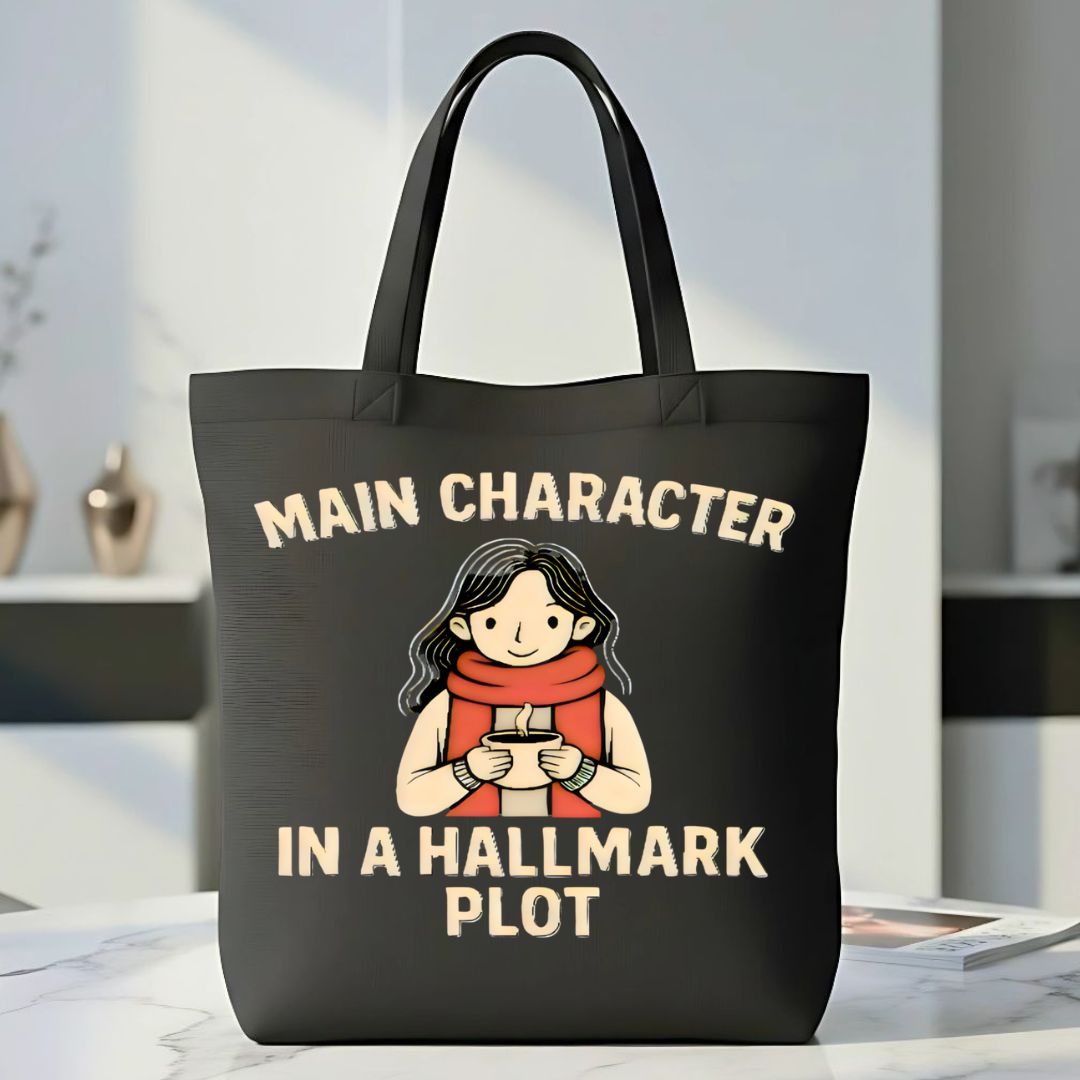 Main Character Tote Bag with Bold Empowering Quote