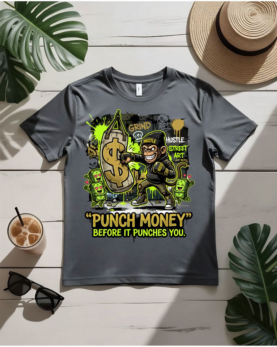 Punch money before it punches you tee boxing glove dollar sign