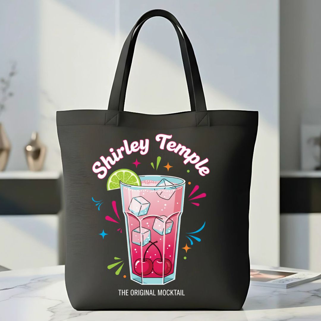 Shirley Temple Vintage Child Star &amp; Mocktail Tote Bag