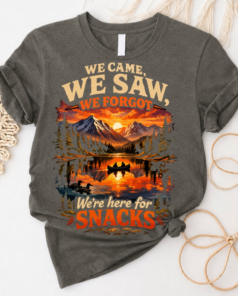 We came we saw we forgot t-shirt with vintage typography design