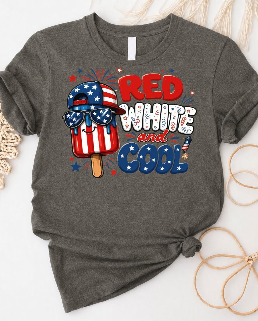 Red and white striped tee classic cool short sleeve shirt