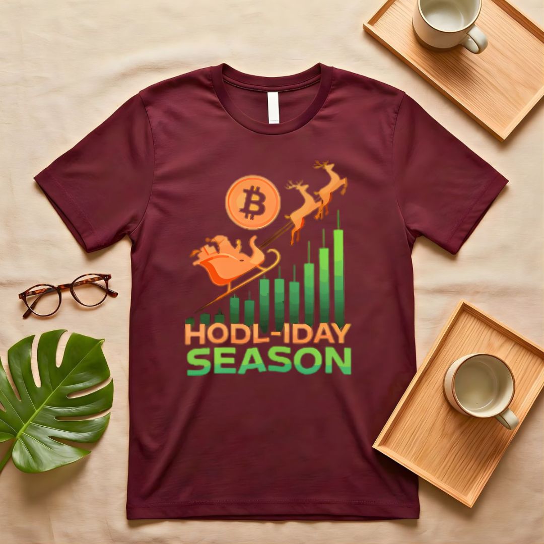 HODL-IDAY Crypto Bitcoin Christmas Pun T-Shirt