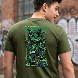 Wild Style Streetwear Tee with Graffiti Graphic - Front View