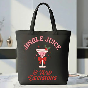 "Jingle Juice" Funny Holiday Cocktail Tote Bag