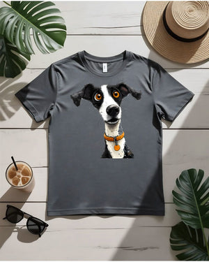 Cute dog vibes tee happy puppy face floppy ears graphic