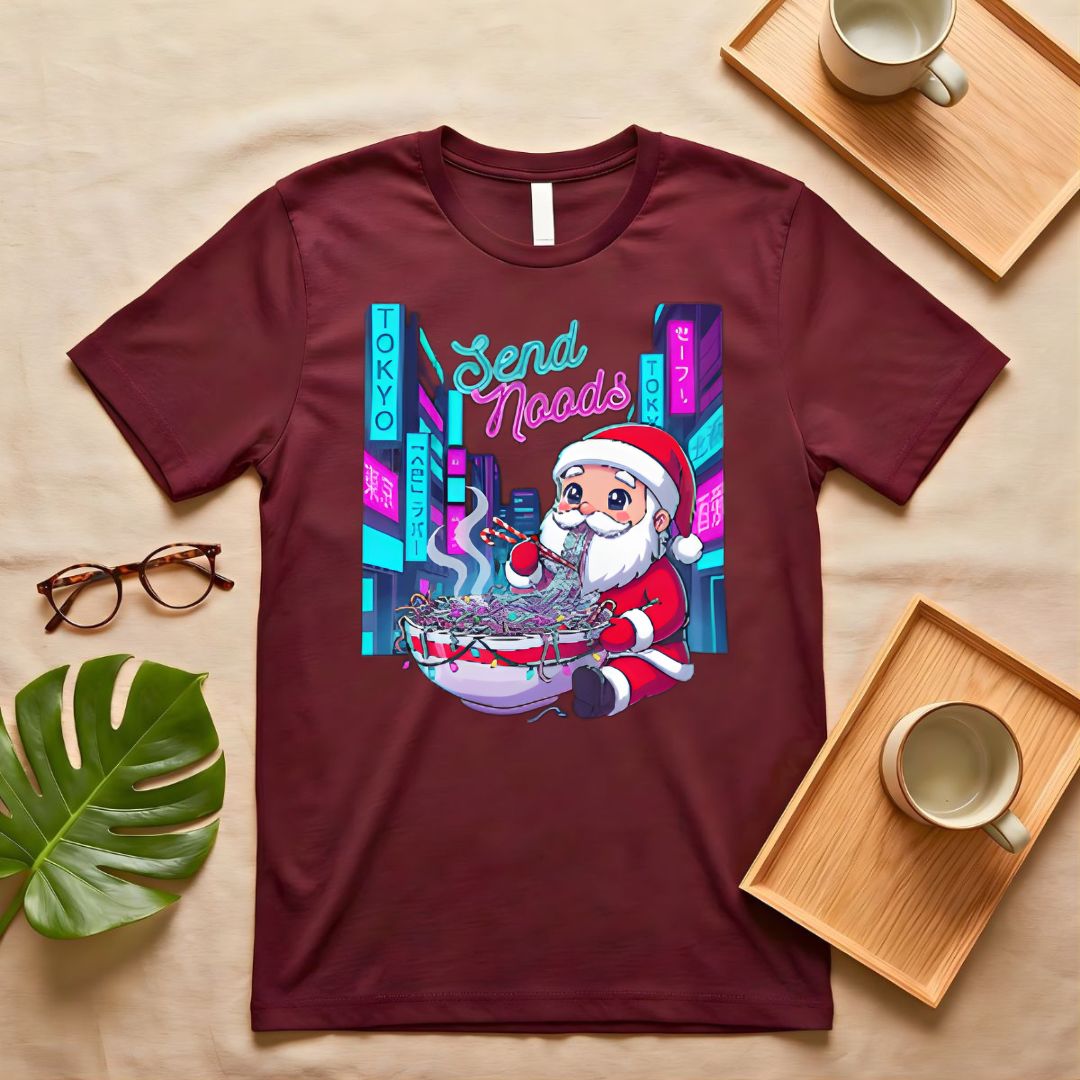 Send Noods Funny Pasta Christmas Pun T-Shirt