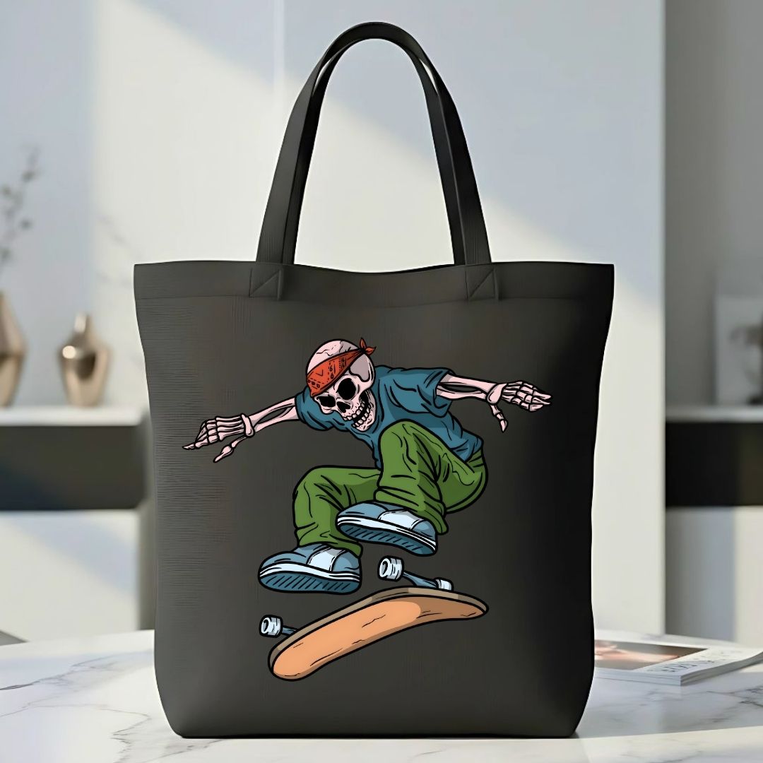 Skull Skater Tote Bag - Durable Skatepark Gear Bag
