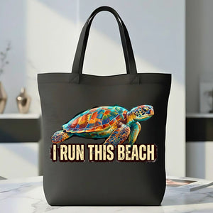 "I Run This Beach" Funny Sassy Beach Tote Bag