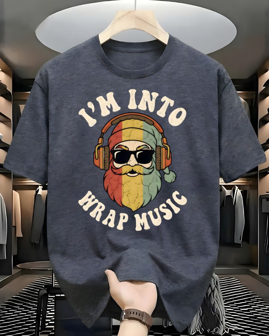 "I'm All About That Wrap Music" Christmas Gift Wrapping Pun T-Shirt