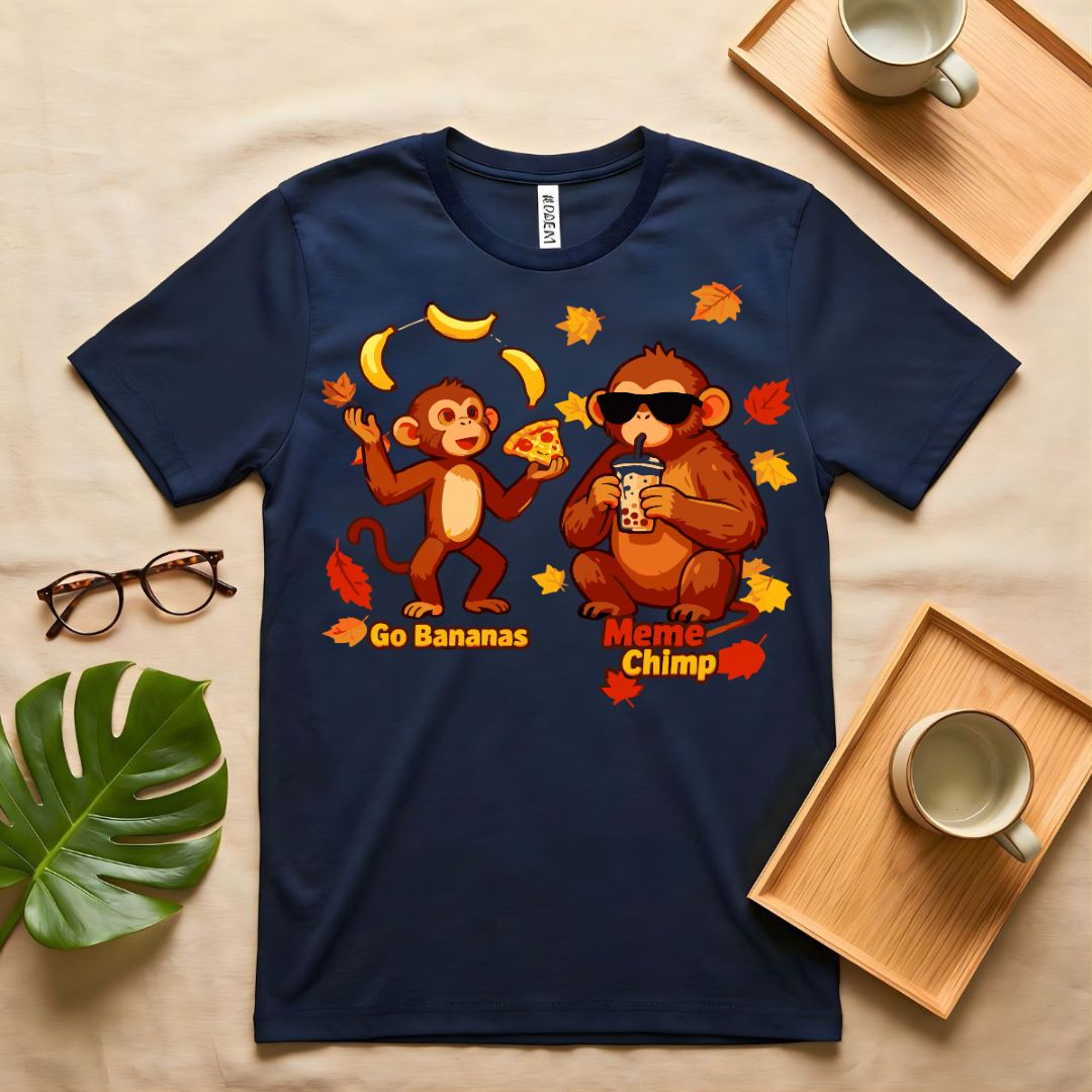 Go Bananas Fun Tropical Graphic T-Shirt