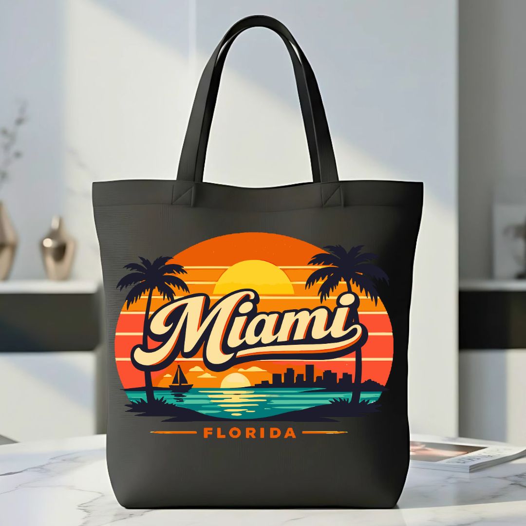 Miami Best Selling Retro Graphic Tote Bag
