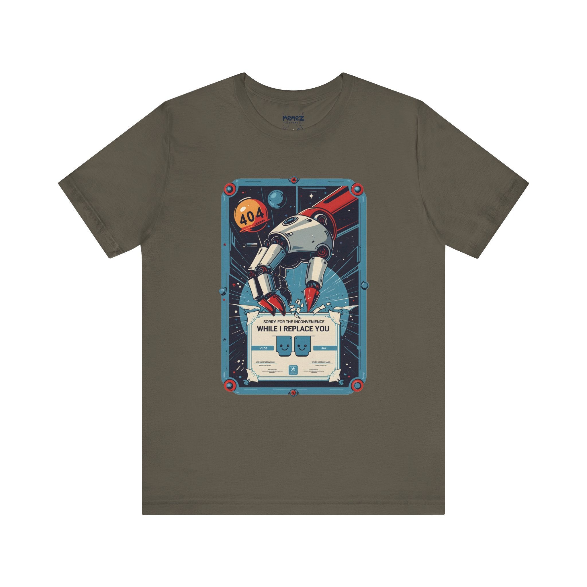 Geek Tee - AI Replace Human Dark Humor Unisex Jersey Short Sleeve Tee