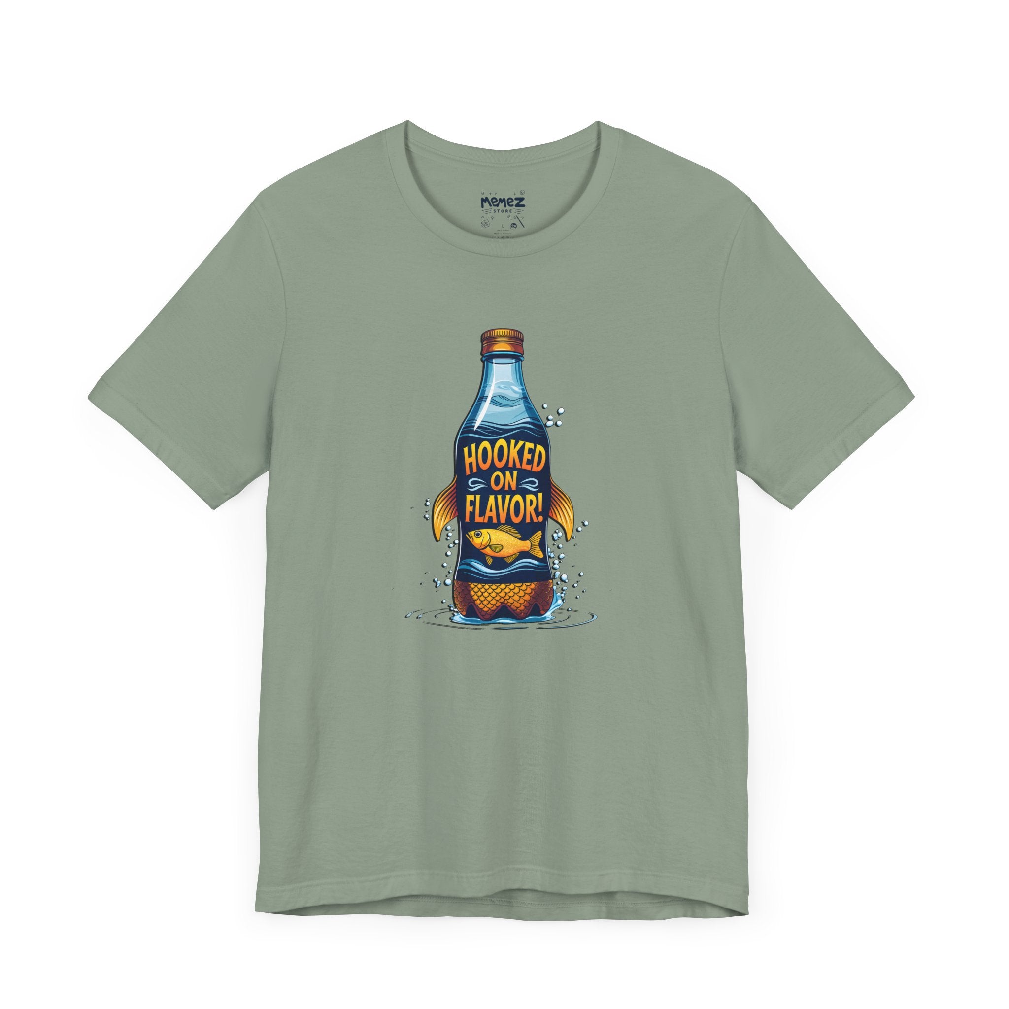 Funny Unisex Tee - Hooked On Flavor by Memez Store