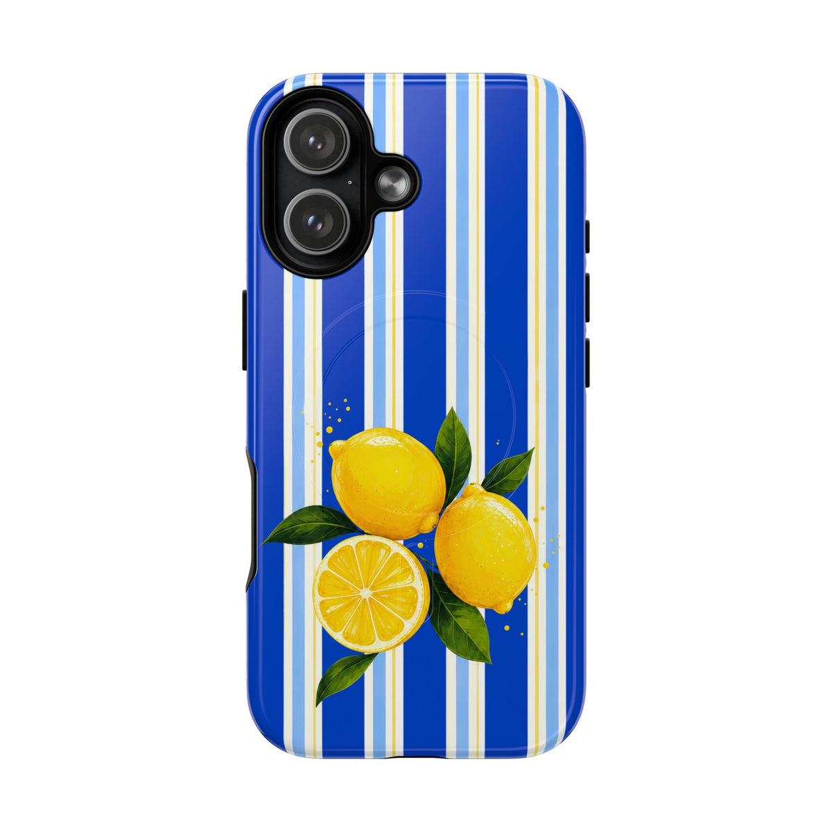 Lemon Stripe Tough Magnetic Phone Case