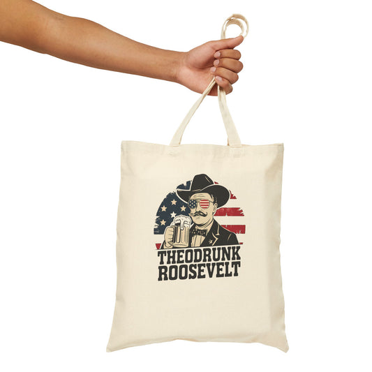 Teoddrunk roosevelt Parody Canvas Tote Bag By Memez Store