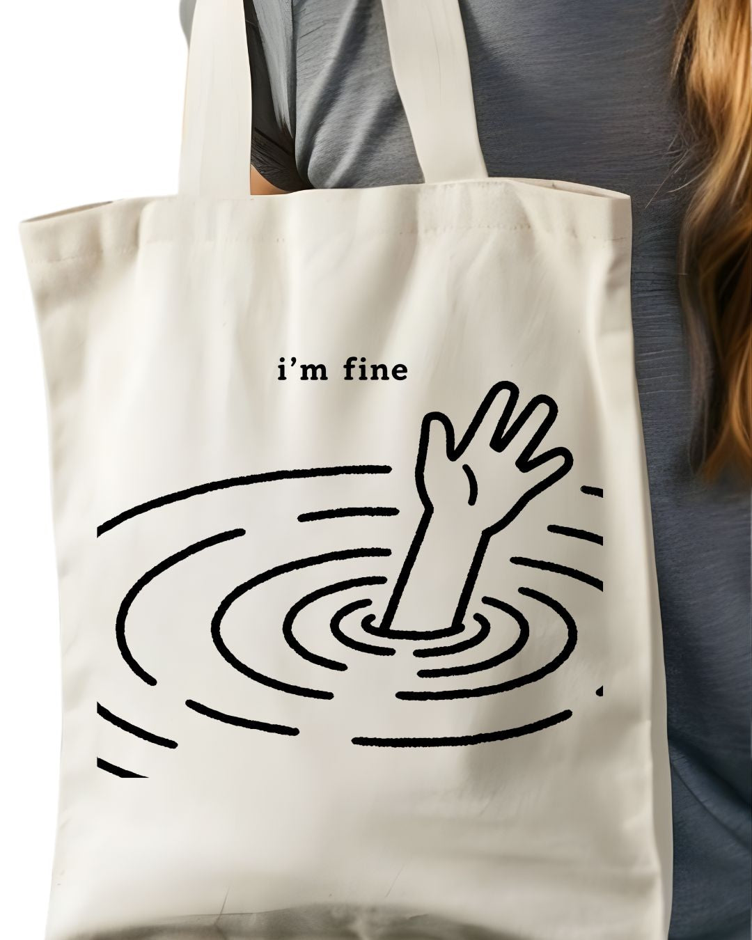I am Fine Funny Meme Dog Tote Bag (This is Fine)