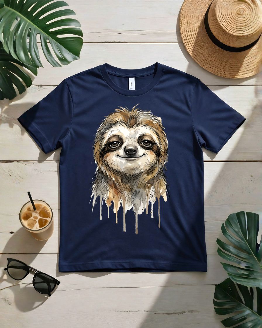 Cute zen sloth tee meditating sloth lotus pose ommm graphic