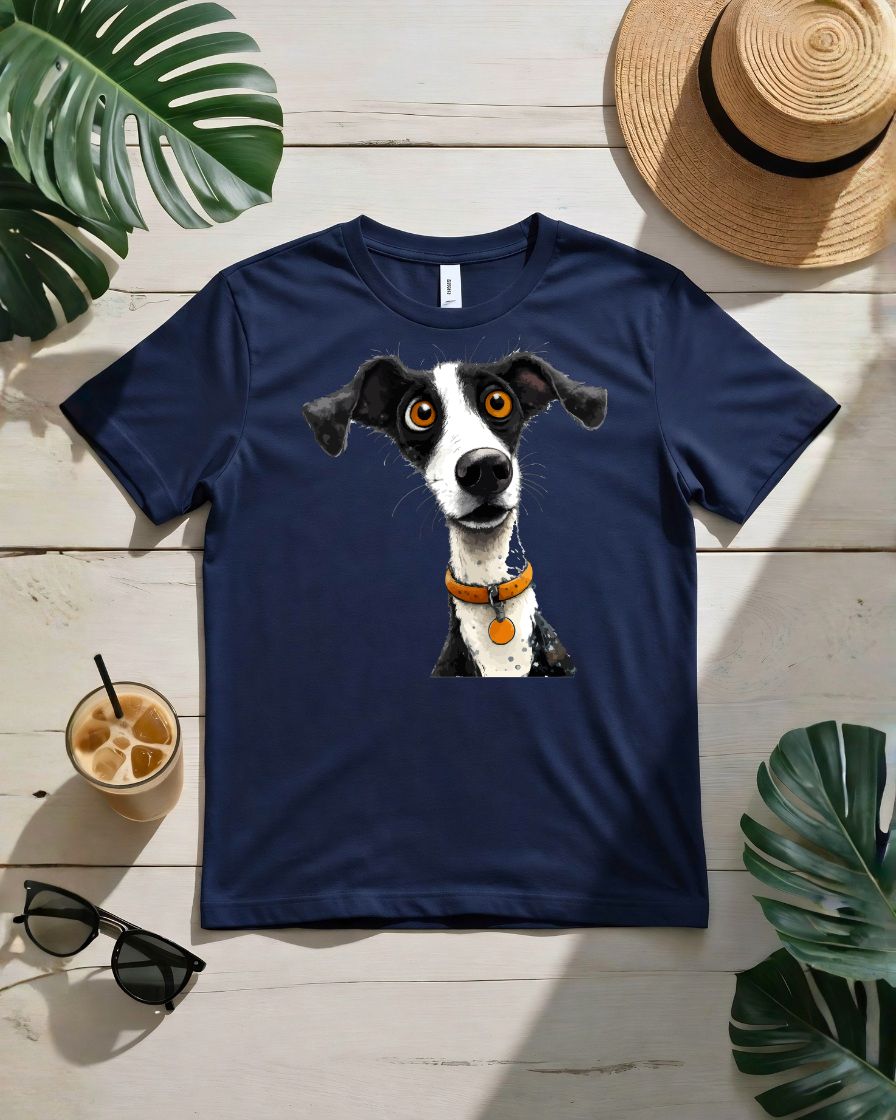 Cute dog vibes tee happy puppy face floppy ears graphic