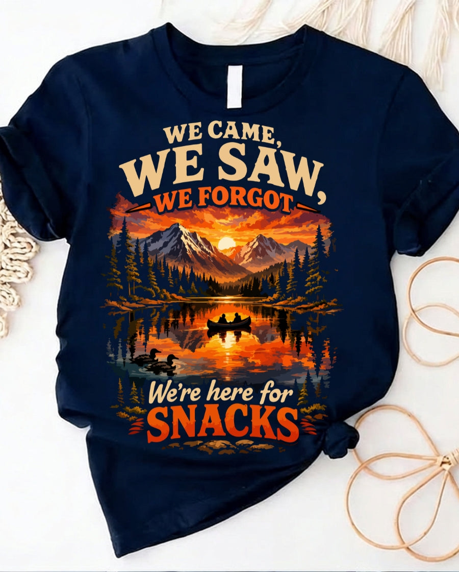 We came we saw we forgot t-shirt with vintage typography design