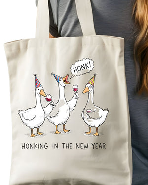 Hoking The New Year Goose Funny Typo Humor Tote Bag