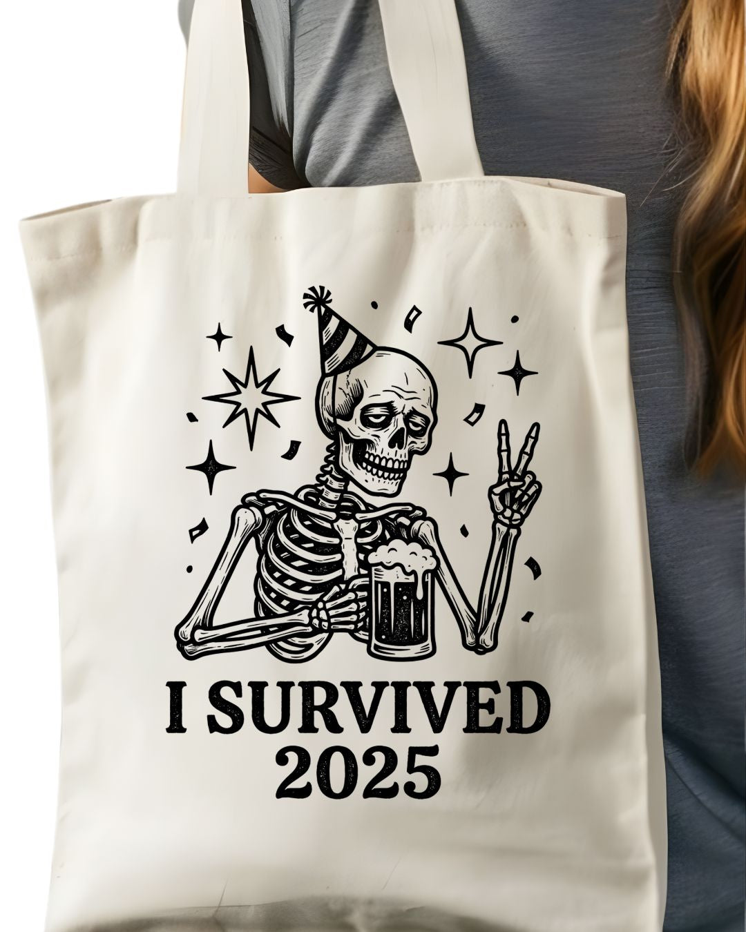 I Survived 2025 Funny Milestone Celebration Tote Bag