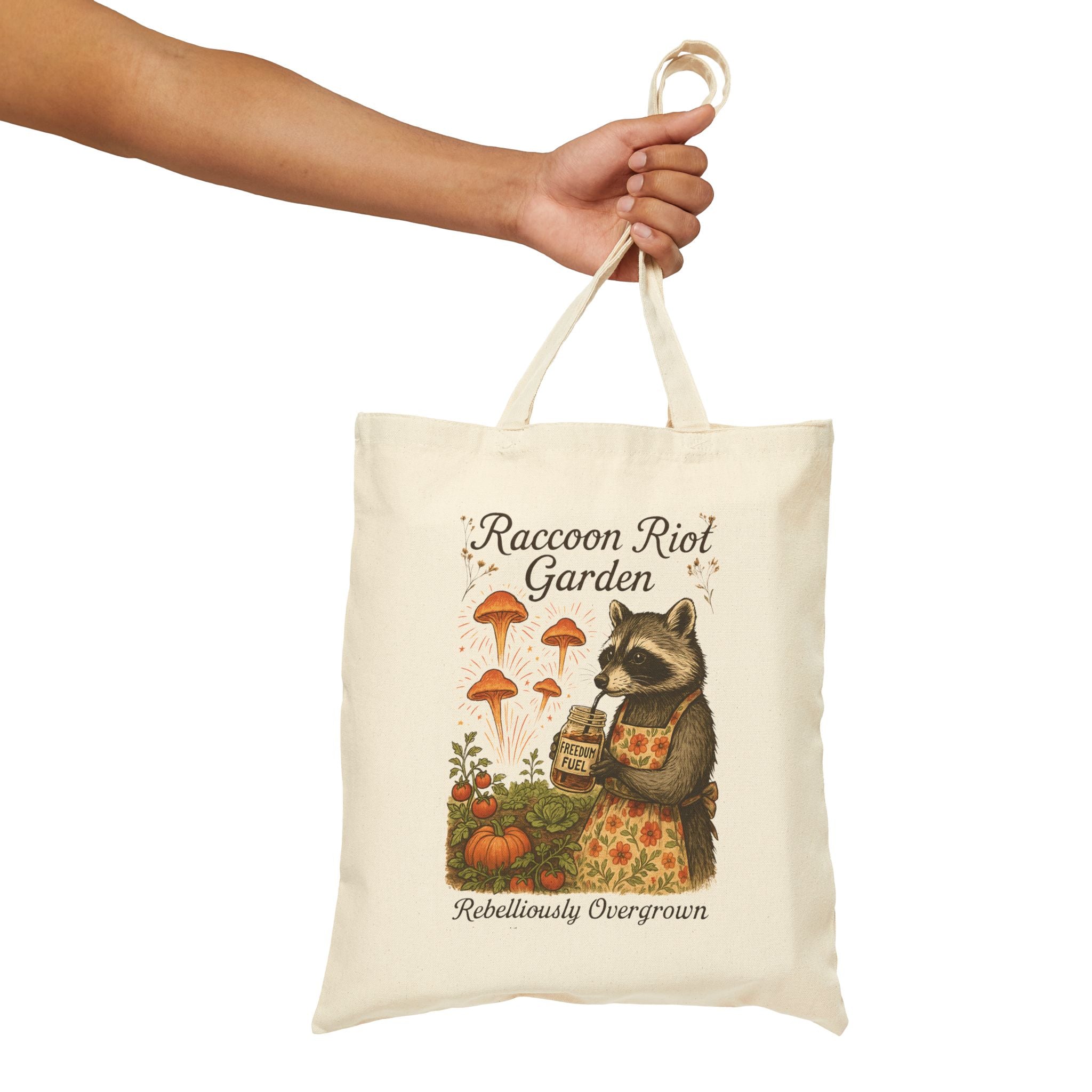 Raccoon Riot Garden  Tote Bag By Memez Store