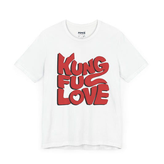 Kung Fu Love Funny Typographical Tee By memez Store