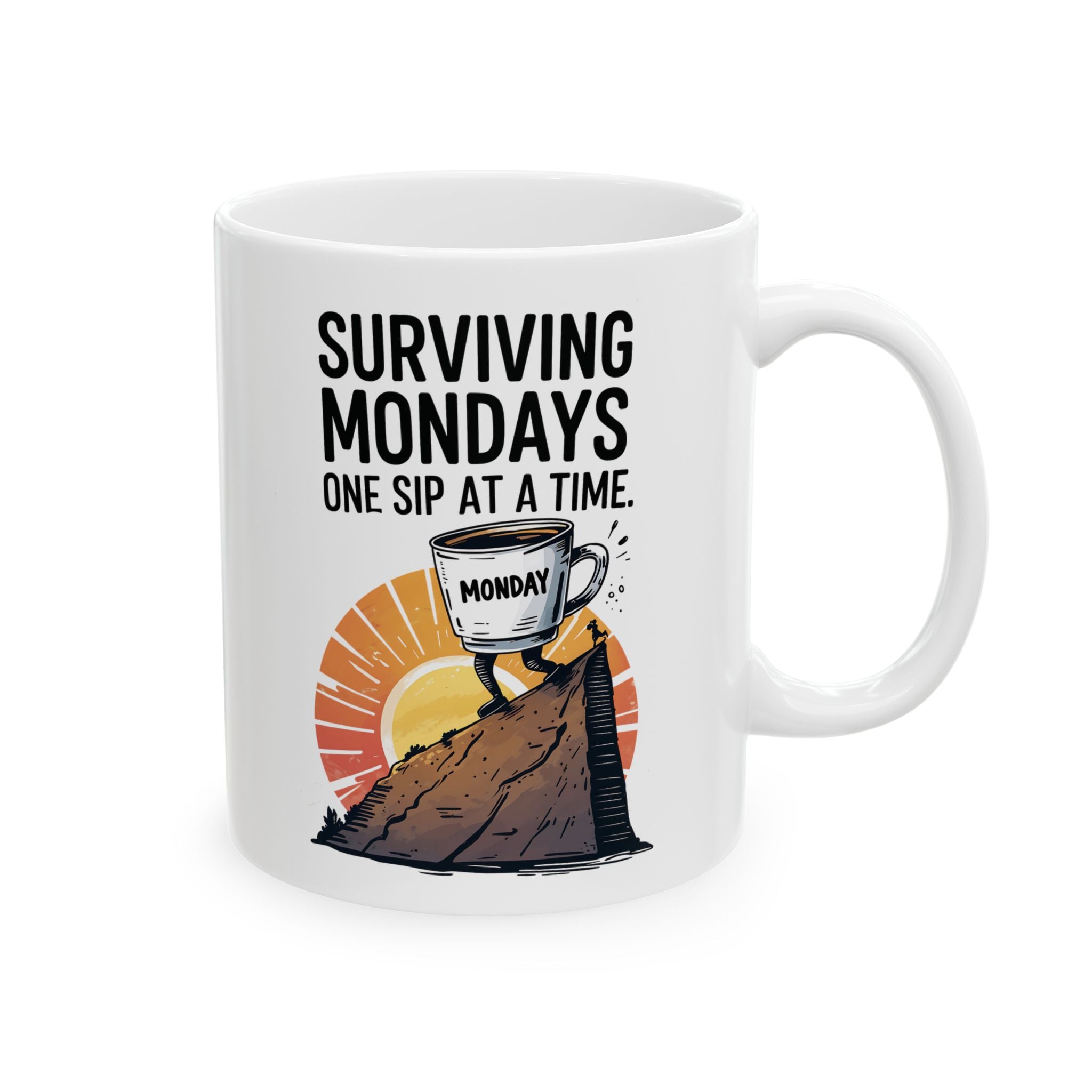 Surving Monday Funny Coffee Mug By Memez Store