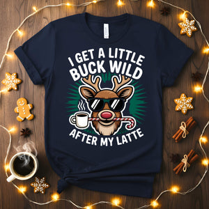 “After My Latte Coffee Christmas Meme Funny Tee – funny caffeine-themed holiday shirt for coffee lovers.”