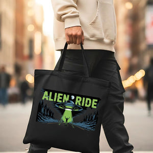 Alien Ride UFO Abduction Meme Tote Bag